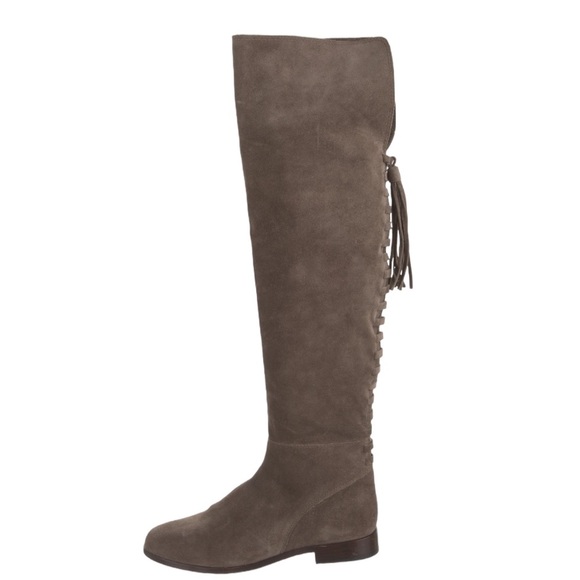 Frye Shoes - Frye Tina Tassel Lace Up Over the Knee Boots Size 6
